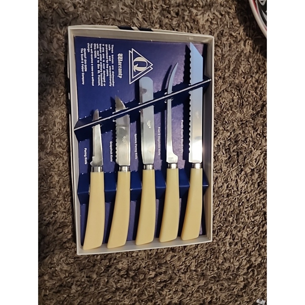 Vintage Scott & Fetzer 5 PC Knife Set With Box‎